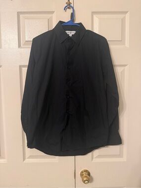 Beverly Hills Polo Club Men's Black Button-Up Dress Shirt